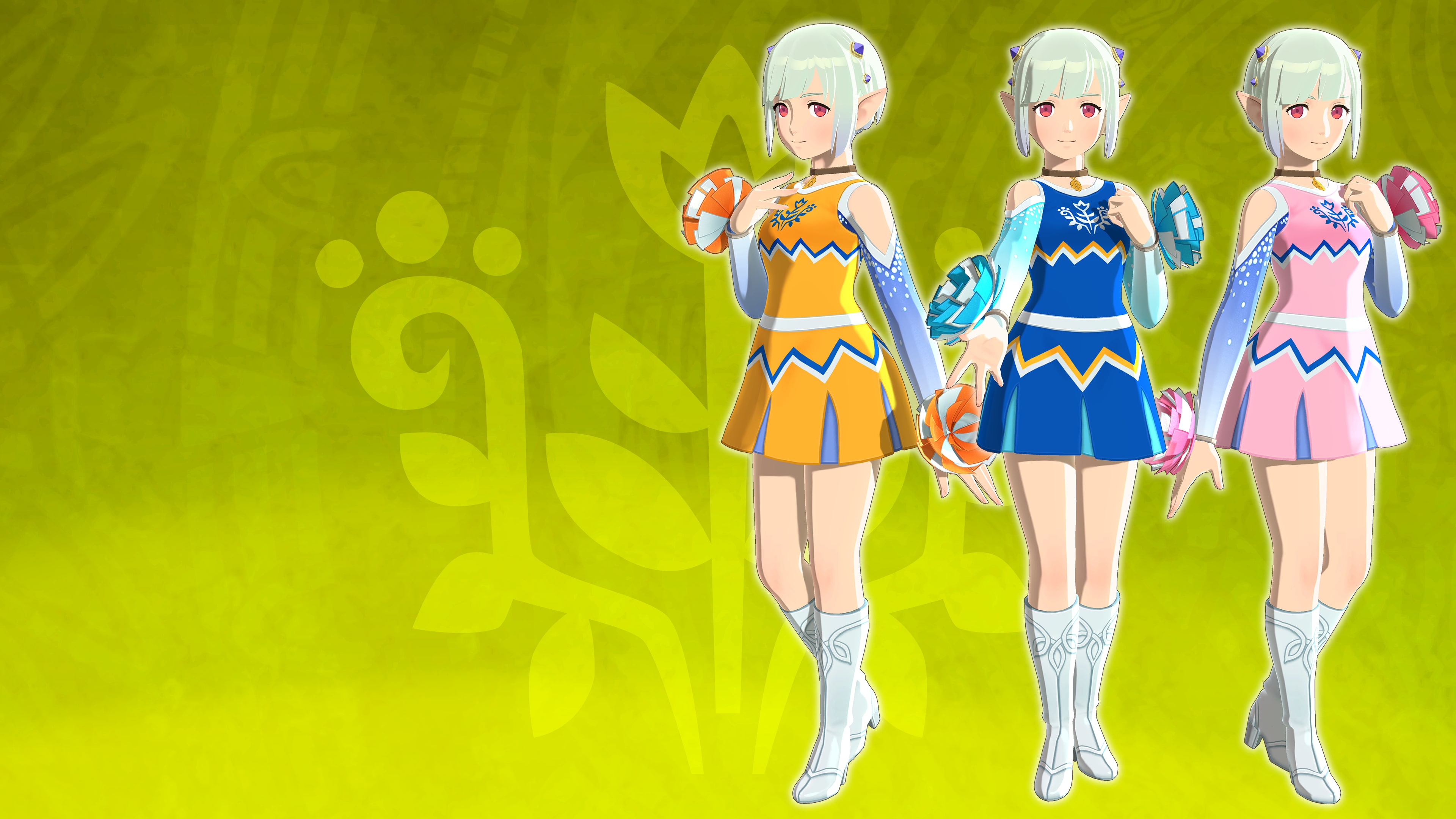 Monster Hunter Stories 2: Wings of Ruin - Ena's Outfits: Cheerleader Three-Pack (Blue/Orange/Pink)